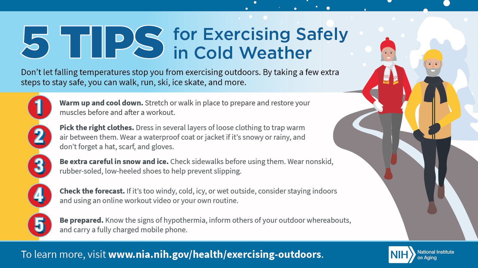 exercising in cold weather infographic image