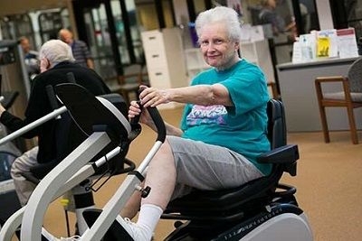 Older woman working out 