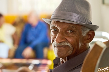 Older man in nursing home