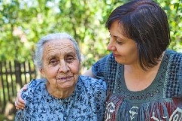 older woman and daughter caregiver