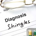 Chart reading "Diagnosis: Shingles"