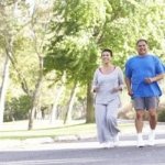 Two people jogging