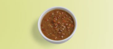 Half cup lentil or bean soup