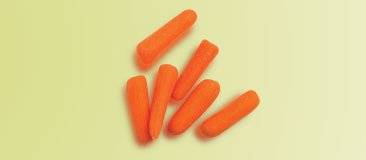 Six baby carrots or one medium carrot